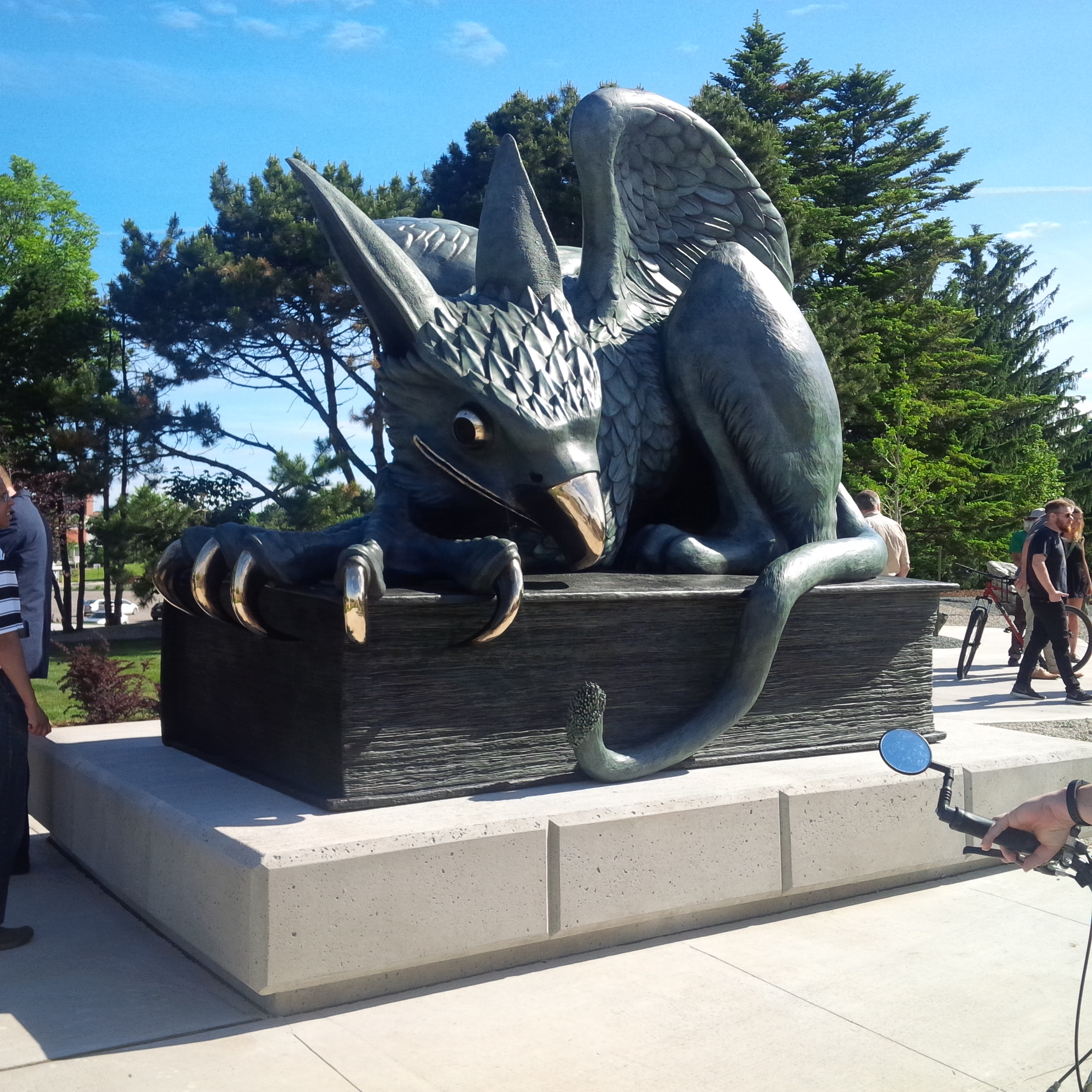 Gryphon Statue Unveiled School of Hospitality, Food & Tourism Management